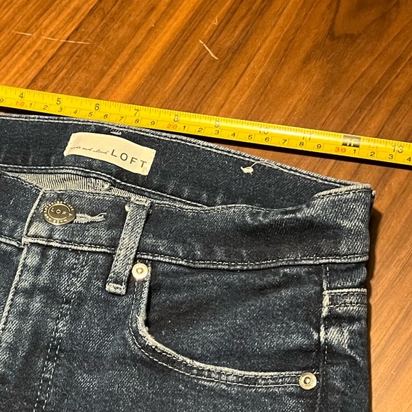 Loft Denim- Slim Pockets, high waist, flare crop- size 00 - Picture 9 of 9